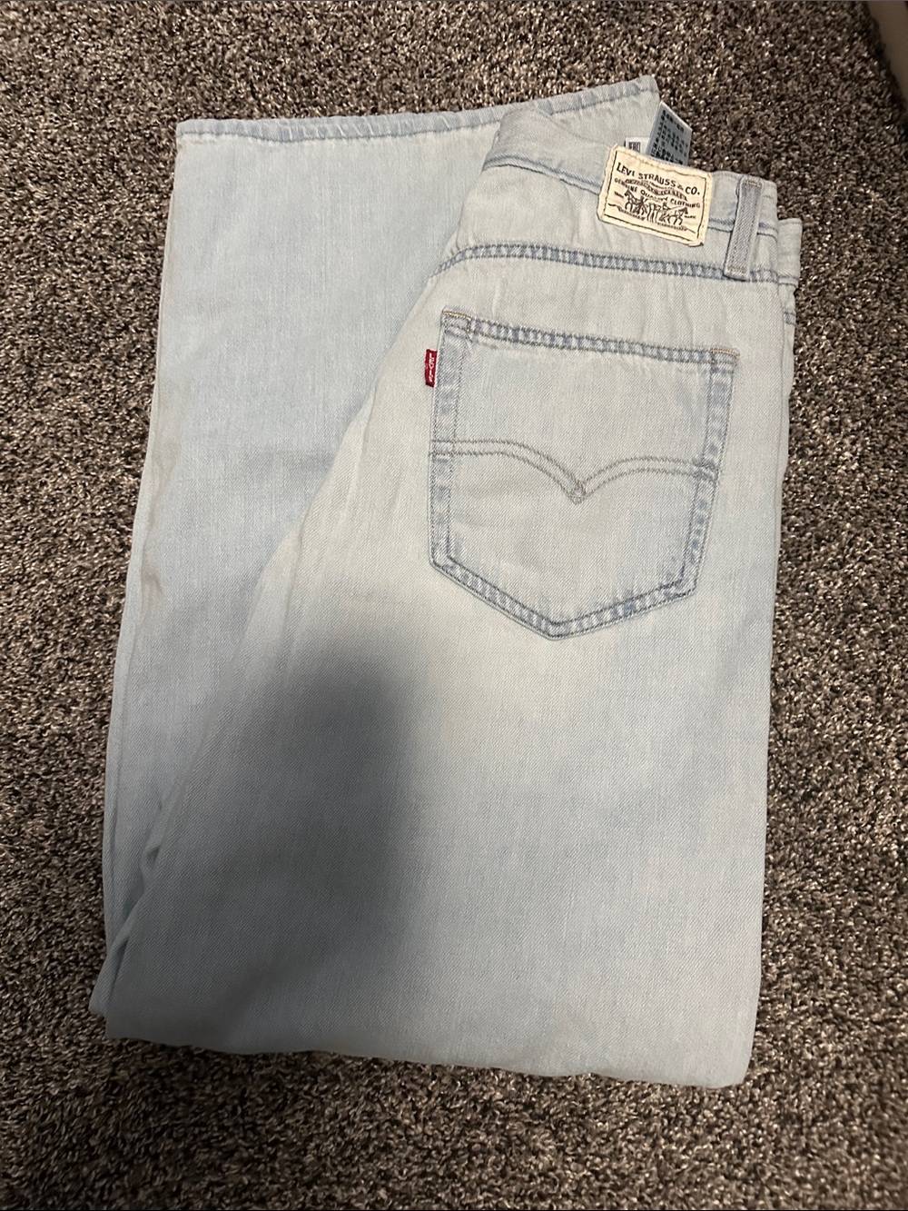 Levi's Women Light Blue high waist wide legs Jeans - Classic Pocket Detail